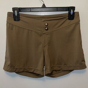 Athleta Women's XXS Active Running Jogging Stretch Olive Green‎ Shorts